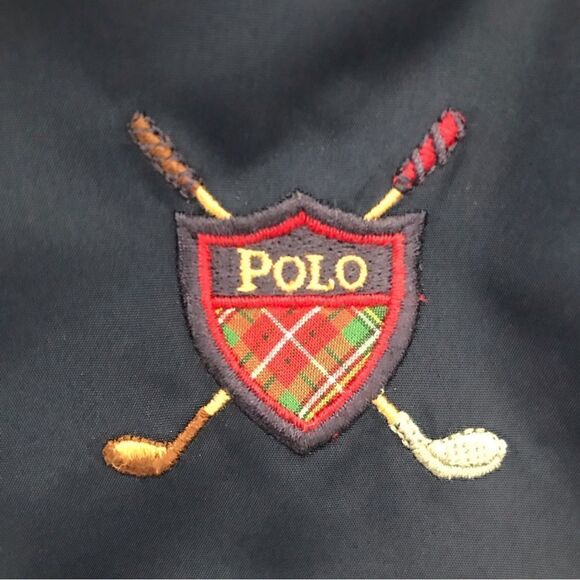 Polo Golf Ralph Lauren Navy Red Plaid Reversible Nylon Golf Performance Vest - Picture 9 of 13